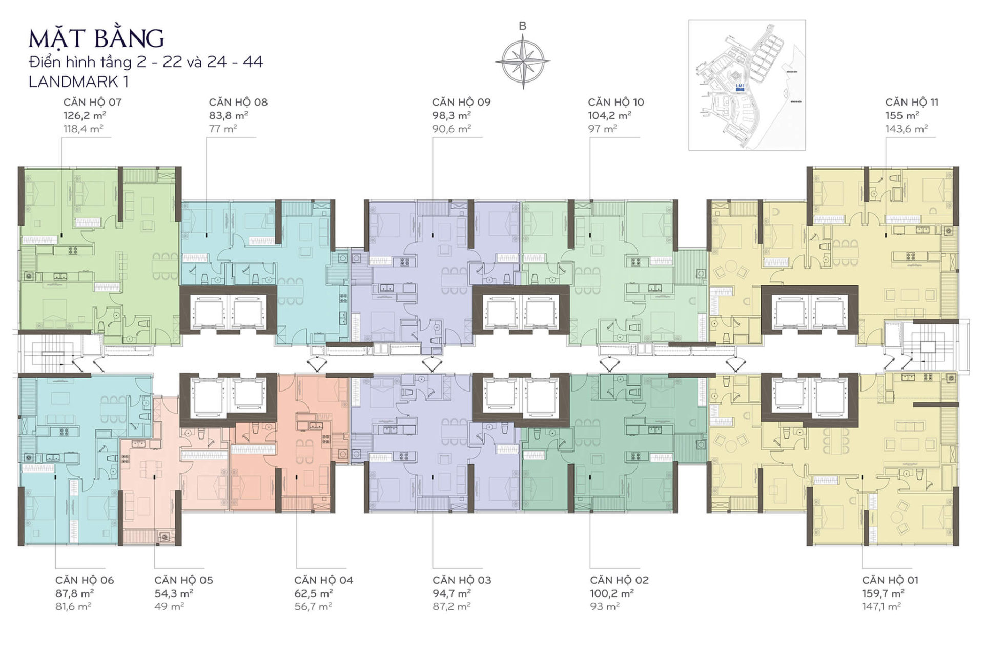 Layout Landmark 1 - Vinhomes Central Park