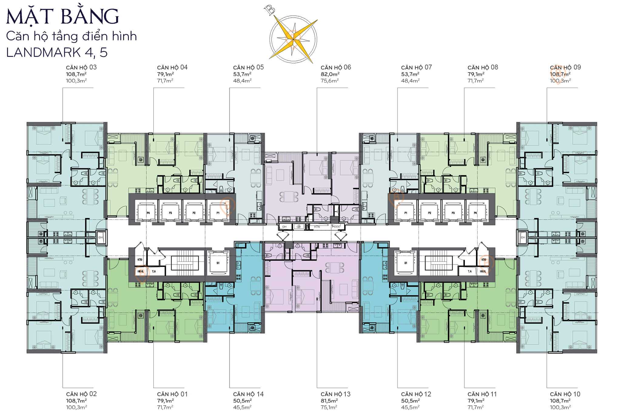 Layout Landmark 4 - Vinhomes Central Park