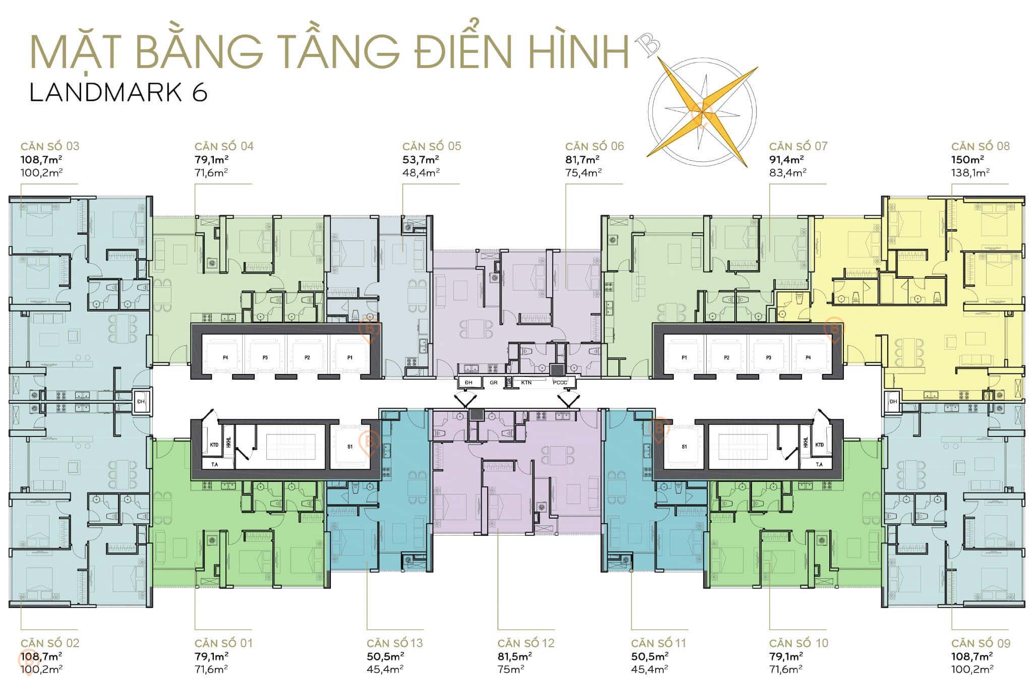 Layout Landmark 6 - Vinhomes Central Park
